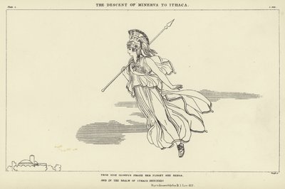 La discesa di Minerva a Itaca da John Flaxman